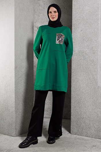 Alvina 45112 Model Printed Tracksuit Tunic