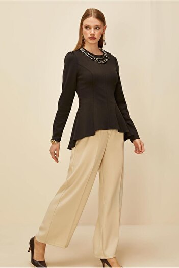 Alvina Fluffy Detailled Blouse 46049