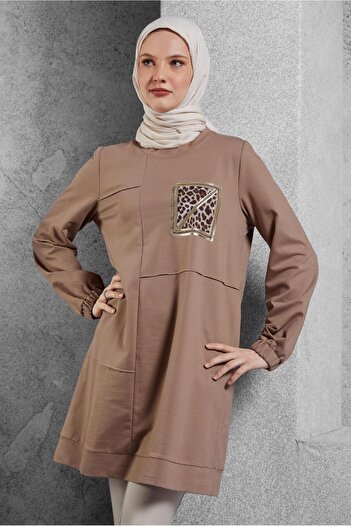 Alvina 45112 Model Printed Tracksuit Tunic