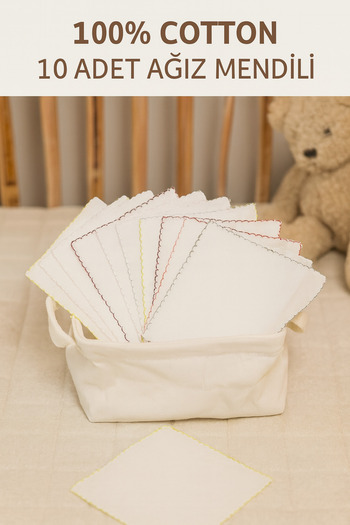 Pico Baby Cotton 10 Pack Baby Girl Mouth Wipes 20X20