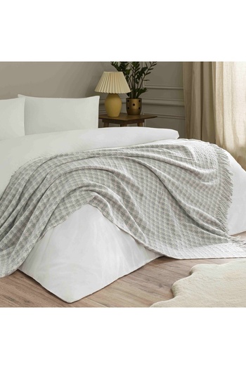 Linens بطانية بلوميا / بطانية تلفزيون رمادية لشخص واحد