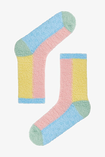 Penti Pink Striped Embroidered Socks