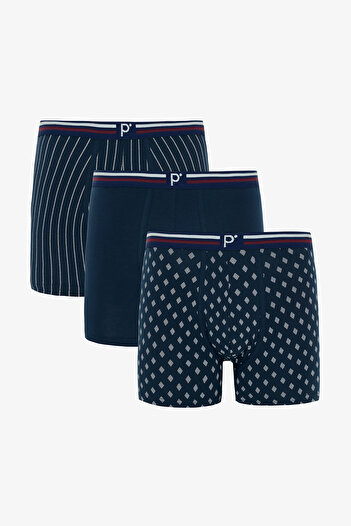 Penti Ανδρικά μπόξερ 3 τεμαχίων Navy Organic
