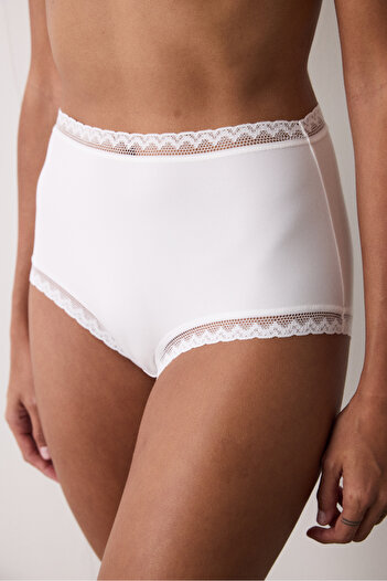 Penti Ecru Easy Trim Slip mit hoher Taille