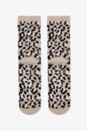 Penti Light Beige Leopard Patterned Home Shoes