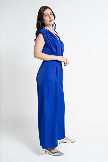 Nichii Women's Sleeveless Jumpsuit with Waist Belt