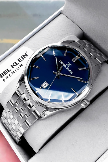 Daniel Klein Original Stainless Steel Band Men Wristwatch Waterproof Silver Color Gift Bracelet Dke2147C2
