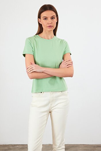 VENA Μπλουζάκι Rachel με λαιμόκοψη Slim Fit Basic-Çağla