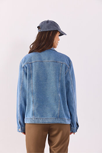 VENA Maya Sky Blue Jean Ceket - SKY BLUE