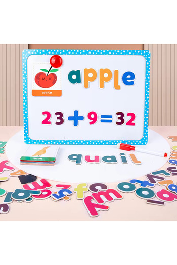 OEM Tablă educațională multifuncțională pentru copii, 82 de litere și numere magnetice, 25 de cărți