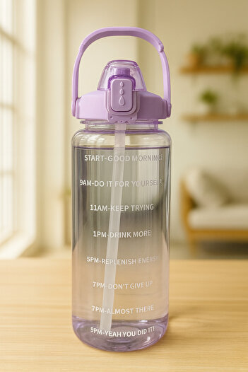 BEYZANA Transparent Motivational Water Bottle Water Bottle