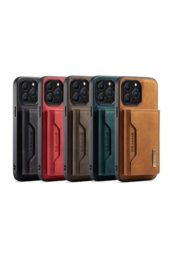 Merwish Apple Iphone 11 Uyumlu Deri (suni) Manyetik Ayrılabilen Cüzdanlı Arka Kapak Kılıf Koyu Yeşil