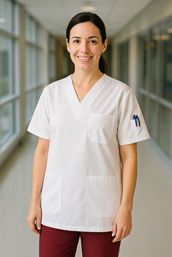 mirach 4-Pocket Nurse and Doctor Scrubs Single Top Uniform Hospital Surgical Uniform Comfortable Medical Clothing