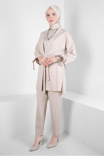Alvina Belted Trousers Suit 44228