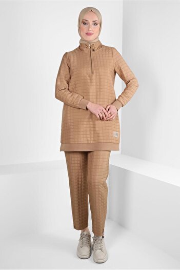 Alvina QUILTED PATTERNED PANT SUIT 44361