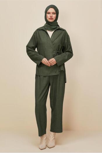 Alvina Tie-Up Detail Pants Suit 46045