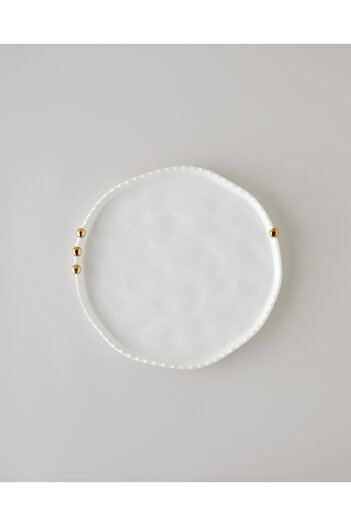 English Home Golden Gleam Porcelain Serving Plate 29 cm White-Gold