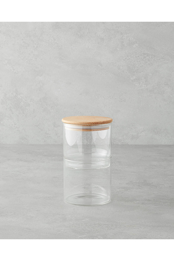 English Home Marilda Glass 2-Piece Spice Rack 10X12.5 cm Natural