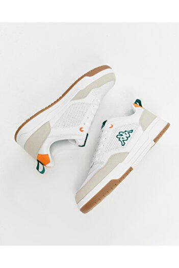 Kappa Manis Erkek Beyaz-Turuncu Regular Fit Sneaker