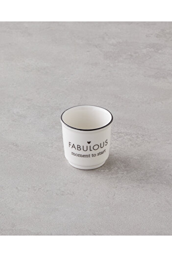 English Home Fabulous Bone Porcelain 2-Piece Espresso Cup Set 90 ml White