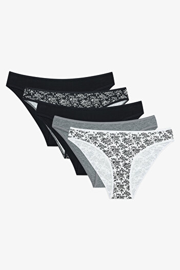Penti Chiloți slip multicolori Simple Roses, 5 piese