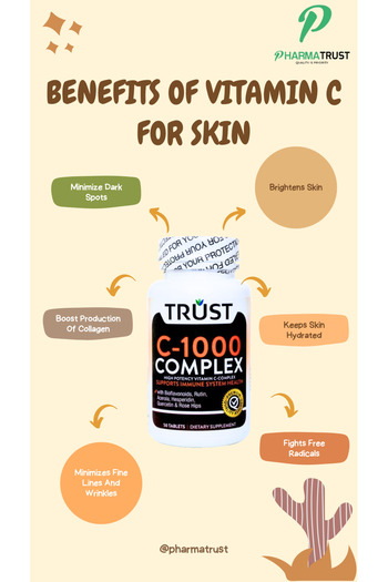 Trust High Vitamin C-1000 Complex with Bioflavonoids and Rose Hips Support Immune System 50