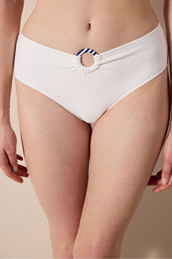 Penti Μπικίνι με υφή Daisy Rib Hipster σε εκρού κάτω μέρος