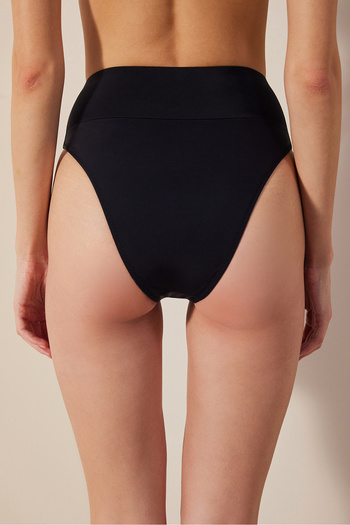 Penti Basic-Bikinihose in Schwarz mit superhohem Beinausschnitt