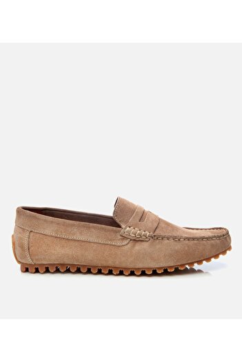 Hotiç Men's Suede Leather Mink Flexible Sole Casual Loafer