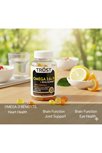 Trust Omega 3.6.9+Dha Gummy Nutritional Supplement 60 gummies