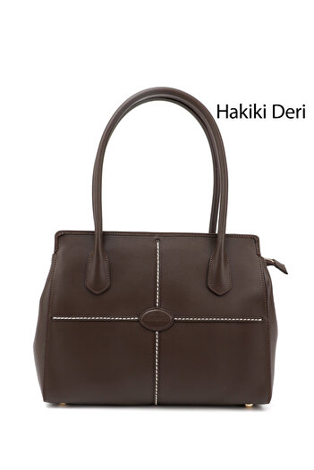 GÖNDERİ(R) Women / Girls Brown Antique Genuine Leather Hand and Shoulder Bag