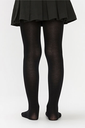 Penti Black Girls' Bamboo Pantyhose