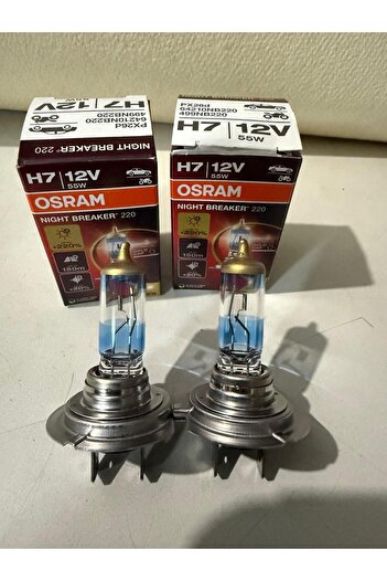 Osram 12v H7 Ampul 55w +%220 Fazla Işık Nıght Breaker 2adet
