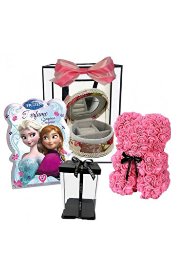 velve Pachet Childes,ursulet din spuma,cutiuta pentru bijuterii,Set Disney Frozen,Semn de carte
