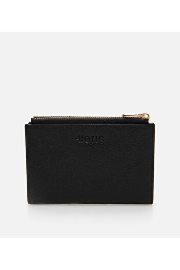 Hotiç Women's Leather Black Wallet