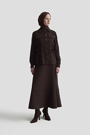 Armine Adjustable Waistband Skirt Suit Autumn-Winter