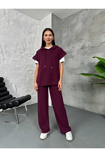 Elif Özbey Butik Plum Hooded Short Sleeve Thessaloniki Team