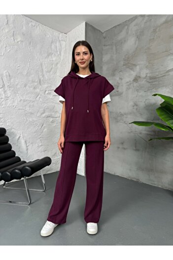 Elif Özbey Butik Plum Hooded Short Sleeve Thessaloniki Team