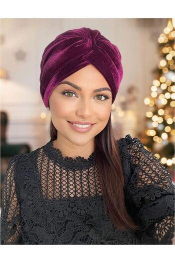Confortino Luxury velvet turban with warm lining MONALISA - universal size
