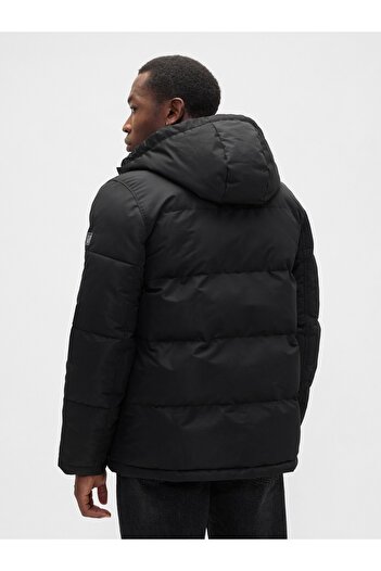 GAP Erkek Siyah ColdControl Max Relaxed Heavyweight Puffer Şişme Mont
