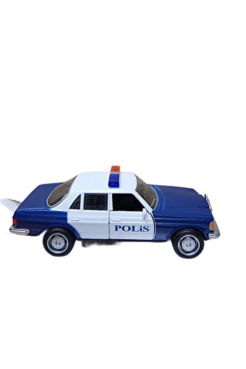 TOYFEST Metal Nostalgic Pull and Release Police Model Car with Opening Doors and Soft Tires 11 cm