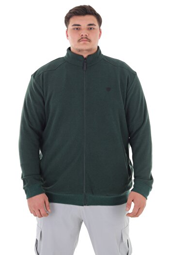 marufshop Ανδρικό παλτό με φερμουάρ με ψηλό γιακά, βαμβακερό, φαρδύ και άνετο, κατάλληλο για άνδρες με βάρος μεταξύ 122-158 κιλών