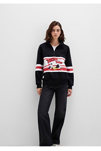 Mavi Sylvester and Tweety Printed Zip-Up Loose Fit (Relaxed Fit)