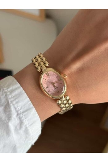 RoseandRoses Aria Vintage Model Women's Wristwatch Gold (Pink Dial)