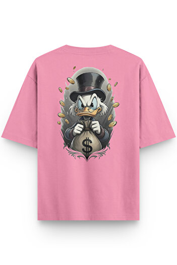 Overoz John D. Rockerduck Varyemez Uncle Semi Oversize Ροζ μπλουζάκι με στάμπα στην πλάτη 1380