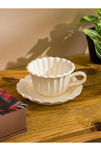 LC Waikiki Twisted Patterned Porcelain Coffee Cup 90 ml (W5)