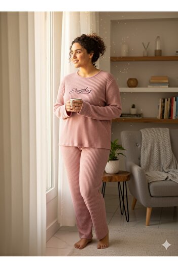 FAMES PİJAMA Women's Pink Everything Pajama Set