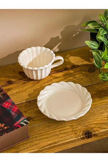 LC Waikiki Twisted Patterned Porcelain Coffee Cup 90 ml (W5)