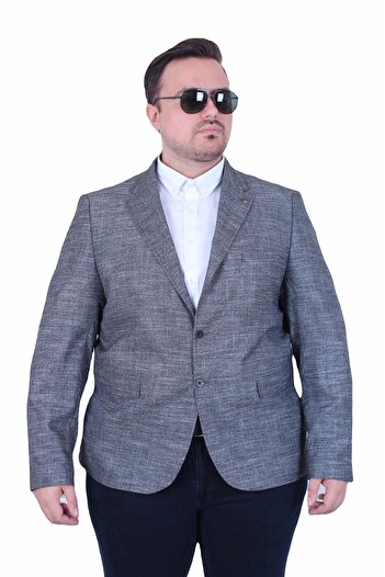 MocGrande Men's Large Size 6 Drop Blazer Tuna Jacket 500601 Black
