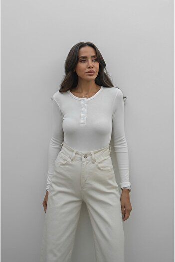 Havoş Ecru Macsen Crew Neck Blouse